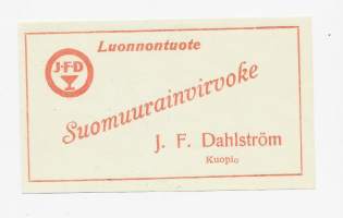 Suomuurainvirvoke - juomaetiketti