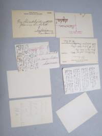 Vesiväripiirroksia / postikortteja 8 kpl - Katri Lindstedt noin 1914-1915