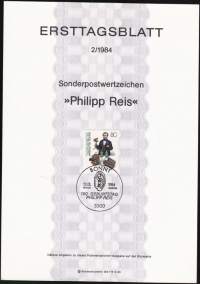 Saksa FDC Ensipäiväkortti 1984 Philipp Reis