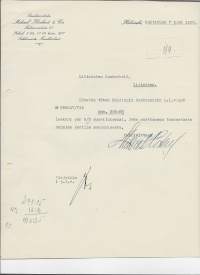 Pankkiiriliike Mikael Höckert 1932  - firmalomake