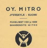 Mitro  Oy Jyväskylä - firmalomake