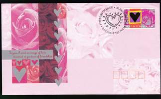 Australia FDC Ensipäiväkuori 1996 - Hearts &amp; Roses - Rakkauspostia