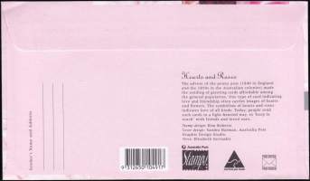 Australia FDC Ensipäiväkuori 1996 - Hearts &amp; Roses - Rakkauspostia