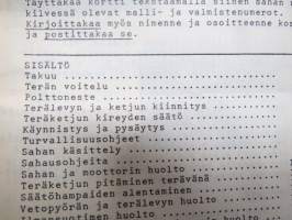 Homelite moottorisaha -käyttöohjekirja