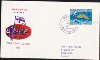 Färsaaret - 26.01.1978. Mykines FDC.