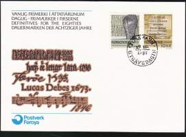 Färsaaret - 19.10.1981. Definitives for the Eighties - Käyttömerkkejä FDC.