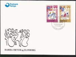 Färsaaret - 27.09.1982. Harra paetur og Elinborg - (350, 450) FDC.