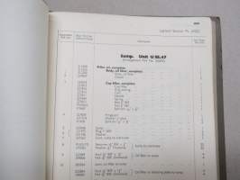 Leyland UE. 400/54A Diesel engine - Spare Parts List -varaosaluettelo