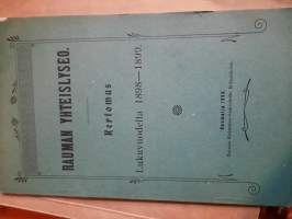 Rauman yhteislyseo kertomus lukuvuodelta 1898-1899