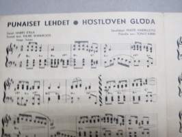 Punaiset lehdet - Tango - Höstklöven glöda, Pentti Viherluoto -nuotit