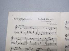 Hyvää yötä pikku mies - Godnatt lille man - Georg Malmstén -nuotit