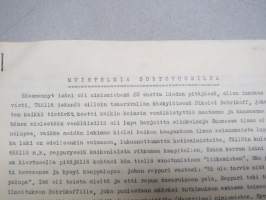 Iltarusko - Kustaankartano, vanhainkoti - Helsinki -asukastoimikunnan oma julkaisu v. 1958, muistelmia, huumoria, näytelmä, kuulumisia, uusia asukkaita ym.