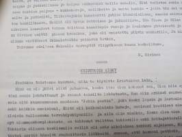 Iltarusko - Kustaankartano, vanhainkoti - Helsinki -asukastoimikunnan oma julkaisu v. 1958, muistelmia, huumoria, näytelmä, kuulumisia, uusia asukkaita ym.