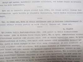 Iltarusko - Kustaankartano, vanhainkoti - Helsinki -asukastoimikunnan oma julkaisu v. 1958, muistelmia, huumoria, näytelmä, kuulumisia, uusia asukkaita ym.