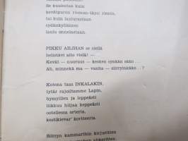 Pikku paloja pikkujouluna - kirjoittanut Luukkos-Kalle (oik. Kaarlo Luukkonen) - kustantamon / kirjapainon henkilökunnan riimikronikka v. 1929 - MKL pikkujoulujuhla