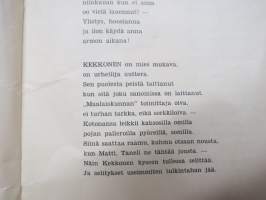Pikku paloja pikkujouluna - kirjoittanut Luukkos-Kalle (oik. Kaarlo Luukkonen) - kustantamon / kirjapainon henkilökunnan riimikronikka v. 1929 - MKL pikkujoulujuhla