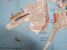 Helsinki piirroskartta - piirrokset Tauno Torpo