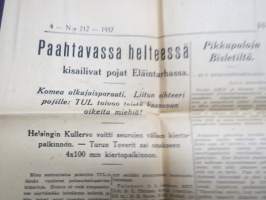 Suomen Sosialidemokraatti 1937 nr 212, Kiina nousee, Espanjassa hiljaista - Sittenkin Francon lentäjiä - Pommit saksalaisia, Höyrylaiva &quot;Rigel&quot; salakuljetustavaraa