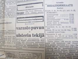 Suomen Sosialidemokraatti 1937 nr 212, Kiina nousee, Espanjassa hiljaista - Sittenkin Francon lentäjiä - Pommit saksalaisia, Höyrylaiva &quot;Rigel&quot; salakuljetustavaraa