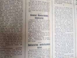 Dagens Press och Telegramnyheter, 25.4.1918 -vapaussodan / kansalaissodan / kapinan aikainen sanomalehti