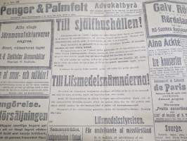 Dagens Press och Telegramnyheter, 25.4.1918 -vapaussodan / kansalaissodan / kapinan aikainen sanomalehti