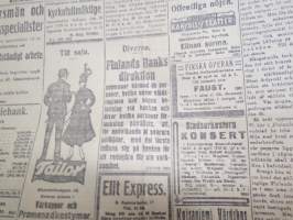 Dagens Press och Telegramnyheter, 25.4.1918 -vapaussodan / kansalaissodan / kapinan aikainen sanomalehti