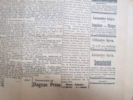 Dagens Press och Telegramnyheter, 25.4.1918 -vapaussodan / kansalaissodan / kapinan aikainen sanomalehti