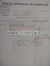 Keskus-Autohallin kumikorjaamo Turku, Braahenkatu 8.(Nyk. Brahenkatu) Lasku Barker-Littoinen OY:lle 14.9.1942