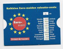 Kaikkien Euro-maiden valuutta-avain / Suomen Kuvalehti   - mainoslahja