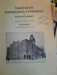 Tampereen suomalainen tyttökoulu ja jatkoluokat kertomus silmäys vuosiin 1883-1913 ja kertomus lukuvuodelta 1912-1913