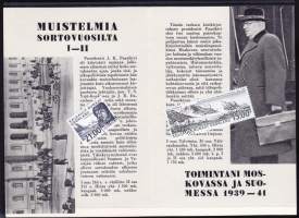 Kirjamainos - Paasikiven muistelmia- Muistelmia sortovuosilta/Toimintani Moskovassa ja Suomessa 1939 - 41