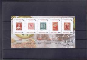 Postimerkit Uusi Seelanti New Zealand: 150 Years of Stamps  - Postimerkit 1855-1905. Pienoisarkki/blokki ** postituore