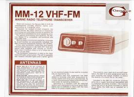 MM-12 VHF - FM  Marine  Radio Telephone Transceiver  - tuote-esite 1978