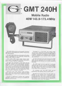 GMT 240H Mobile  Radio  - tuote-esite 1978