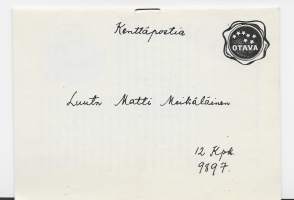 Kenttäpostia Luutn Matti Meikäläinen 15 sivua 1944
