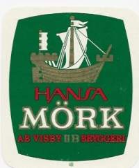 Hansa Mörk / Visby Bryggeri-  olutetiketti