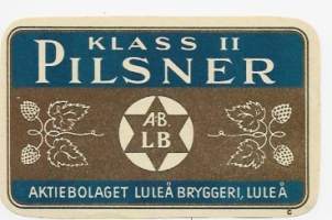 Pilsner klass II  olutetiketti  lith
