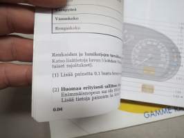 Renault Megane -käyttöohjekirja (julkaistu joulukuussa 2002)