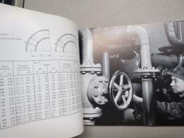 Mannesmannrohre für Gas und Wasser - Mannesmann pipe for gas and water -vesi- ja kaasuputkien teknistä tietoa 3 kirjan sarja 2 kpl saksan- ja 1 kpl englanninkielisiä