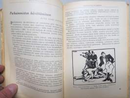 Työväen Kalenteri 1934 (27.), F.E. Sillanpää - Muistelmia &quot;niiltä&quot; (kapina-)-ajoilta, Margariini, valmistus, K Kautsky - Parhaimmiston hävittäminen, Naisten työkodit