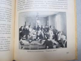 Työväen Kalenteri 1934 (27.), F.E. Sillanpää - Muistelmia &quot;niiltä&quot; (kapina-)-ajoilta, Margariini, valmistus, K Kautsky - Parhaimmiston hävittäminen, Naisten työkodit