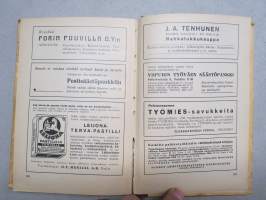 Työväen Kalenteri 1934 (27.), F.E. Sillanpää - Muistelmia &quot;niiltä&quot; (kapina-)-ajoilta, Margariini, valmistus, K Kautsky - Parhaimmiston hävittäminen, Naisten työkodit