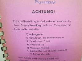 ABG-Vibrationsplatte Typ PV 5000 Bedienungsanleitung und Ersatzteilliste (Farymann Diesel 20 LD 0545) -tärylevy käsikirja / käyttöohjekirja + varaosaluettelo