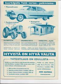 Yhtyneet Kuvalehdet / Valiolehdet - kilpailu mainos 1959