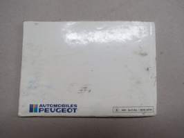 Peugeot 309 -käyttöohjekirja