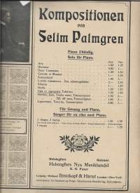 Kompositionen von Selim Palmgren / Vals ur sagospelet &quot;Tuhkimo&quot; Helsingfors Nya Musikhandel K G Fazer - nuotit