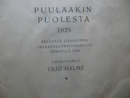 Puulaakin puolesta - Selostus liikkeiden jalkapallokilpailuista syksyllä 1925