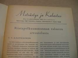 Metsästys ja kalastus 1952 Joulukuu