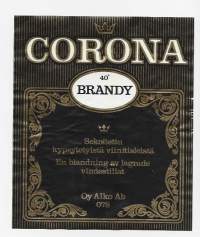 Corona Brandy Alko nr 078   - viinaetiketti