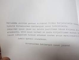 Hirvensalmen Dahlbergit II Esipolvien vaiheita (Dahlberg, Hirvensalmi) -sukukirja / family book